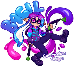 Basil splatoon oc commission